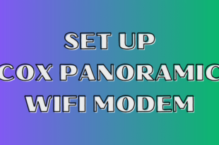 set up cox panoramic wifi modem